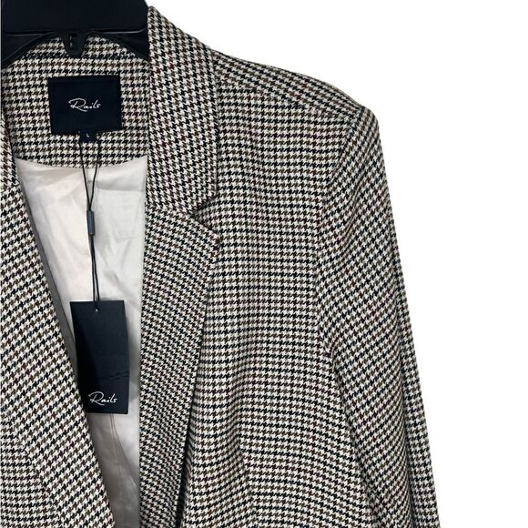 Rails Cambridge Plaid Houndstooth Jac Double Breasted Academia Blazer Large - Picture 8 of 16
